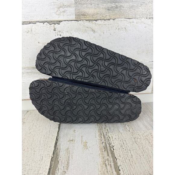 Birkenstock womens 6.5 Arizona midnight blue suede leather shearling sandals - Picture 7 of 8